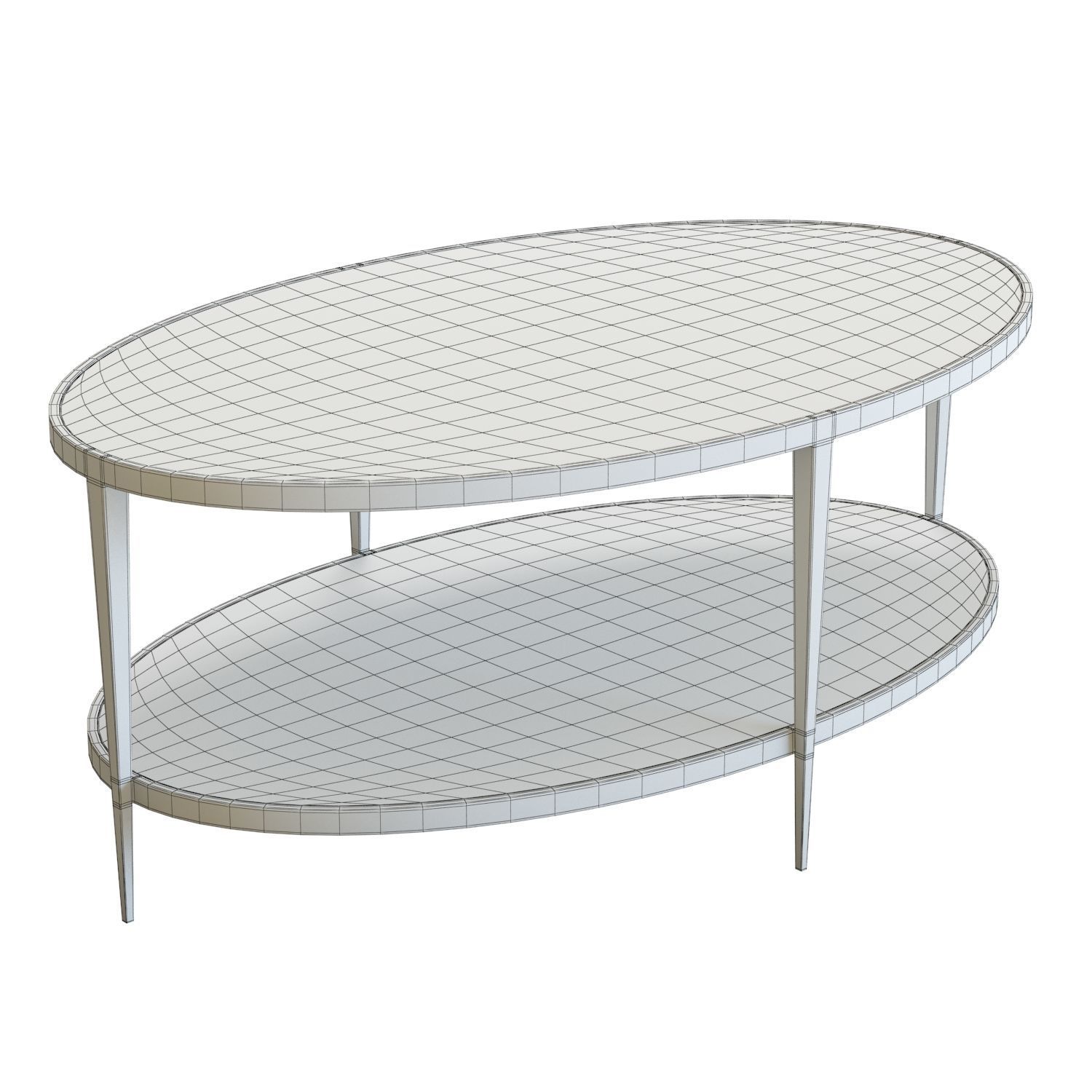 Crate and Barrel Clairemont Oval Coffee Table 3D model | CGTrader