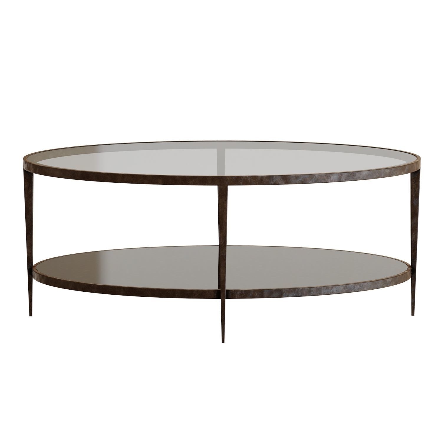 Crate and Barrel Clairemont Oval Coffee Table 3D model | CGTrader