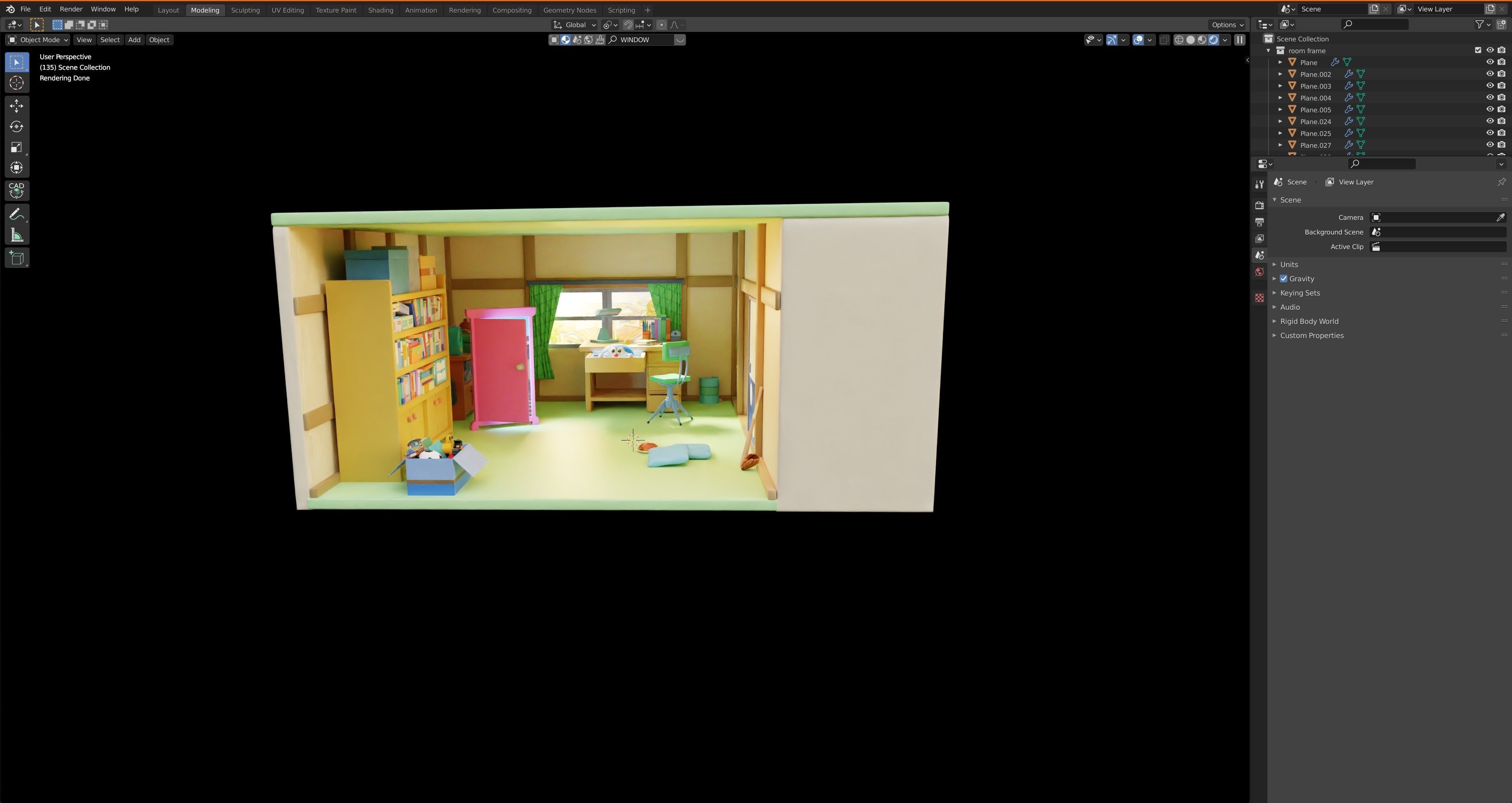 3D model Nobita room and Doraemon VR / AR / low-poly | CGTrader