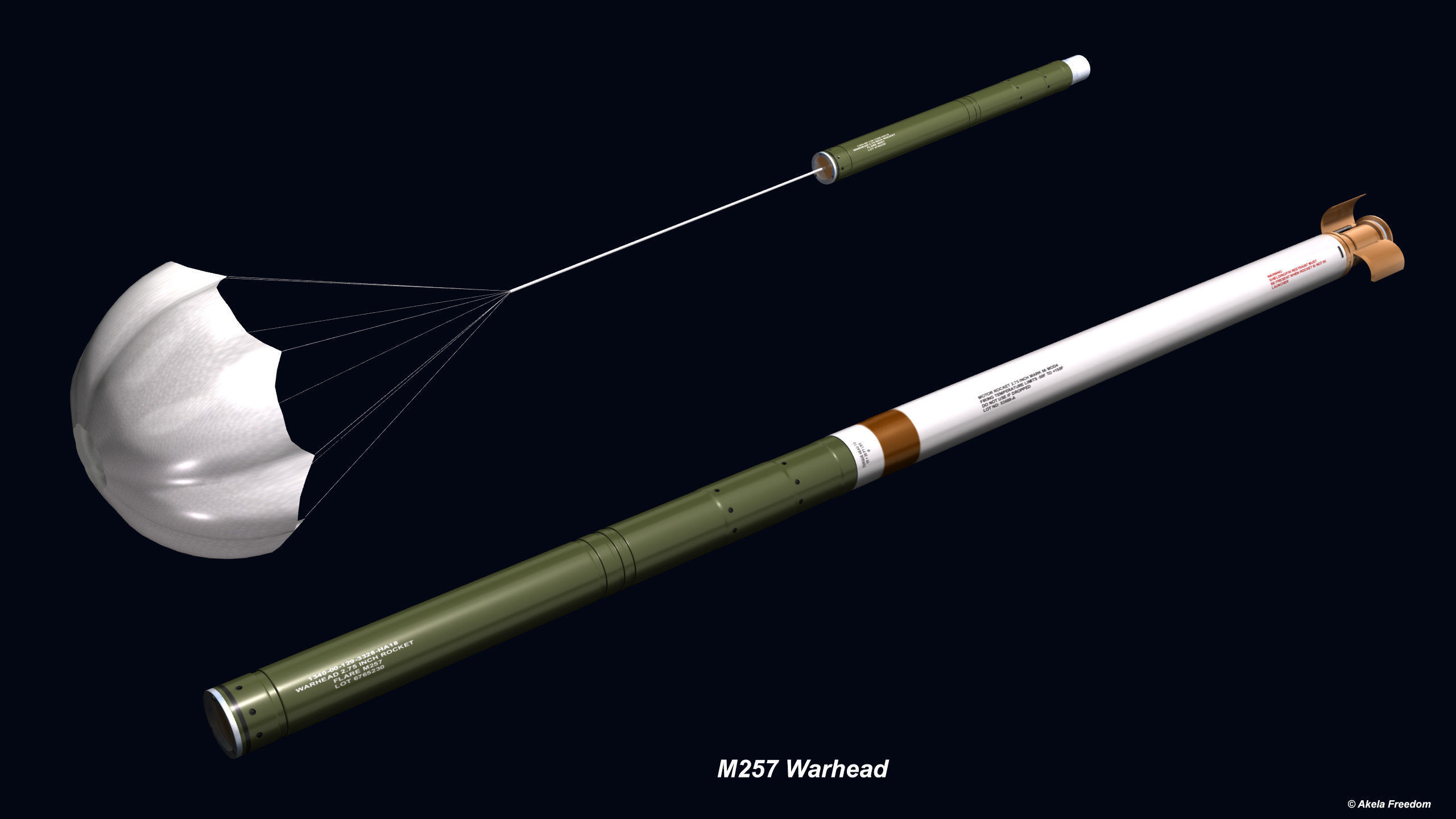 Hydra 70 Rocket v2 3D model animated | CGTrader