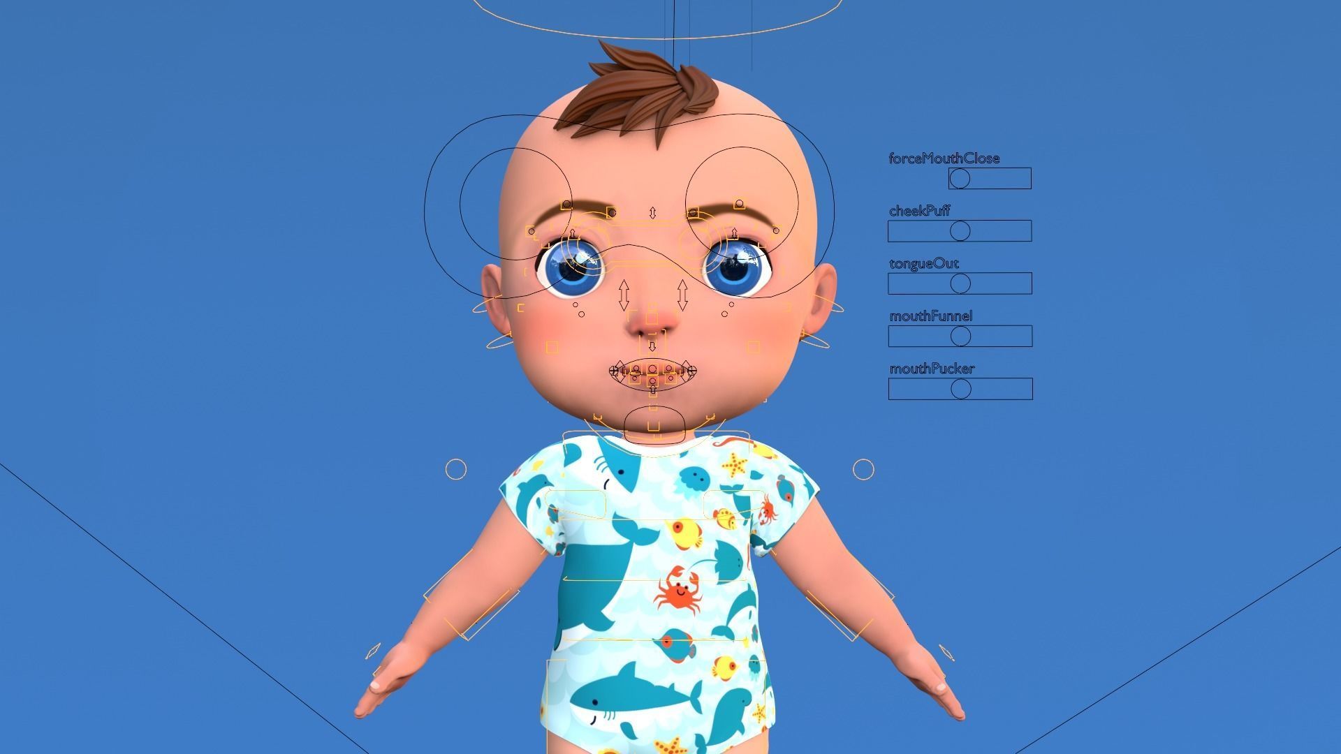 3D model Cartoon Baby Rigged 3D model VR / AR / low-poly | CGTrader
