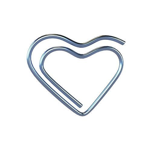 3D model Heart Paper Clip v1 006 VR / AR / lowpoly CGTrader