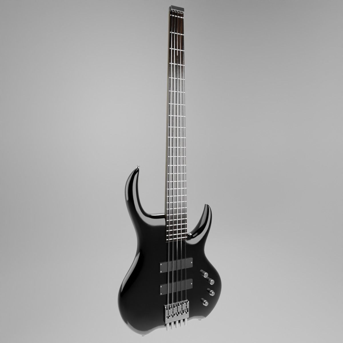 Bass Guitar Headless Bluetooth Wireless 3D model CGTrader
