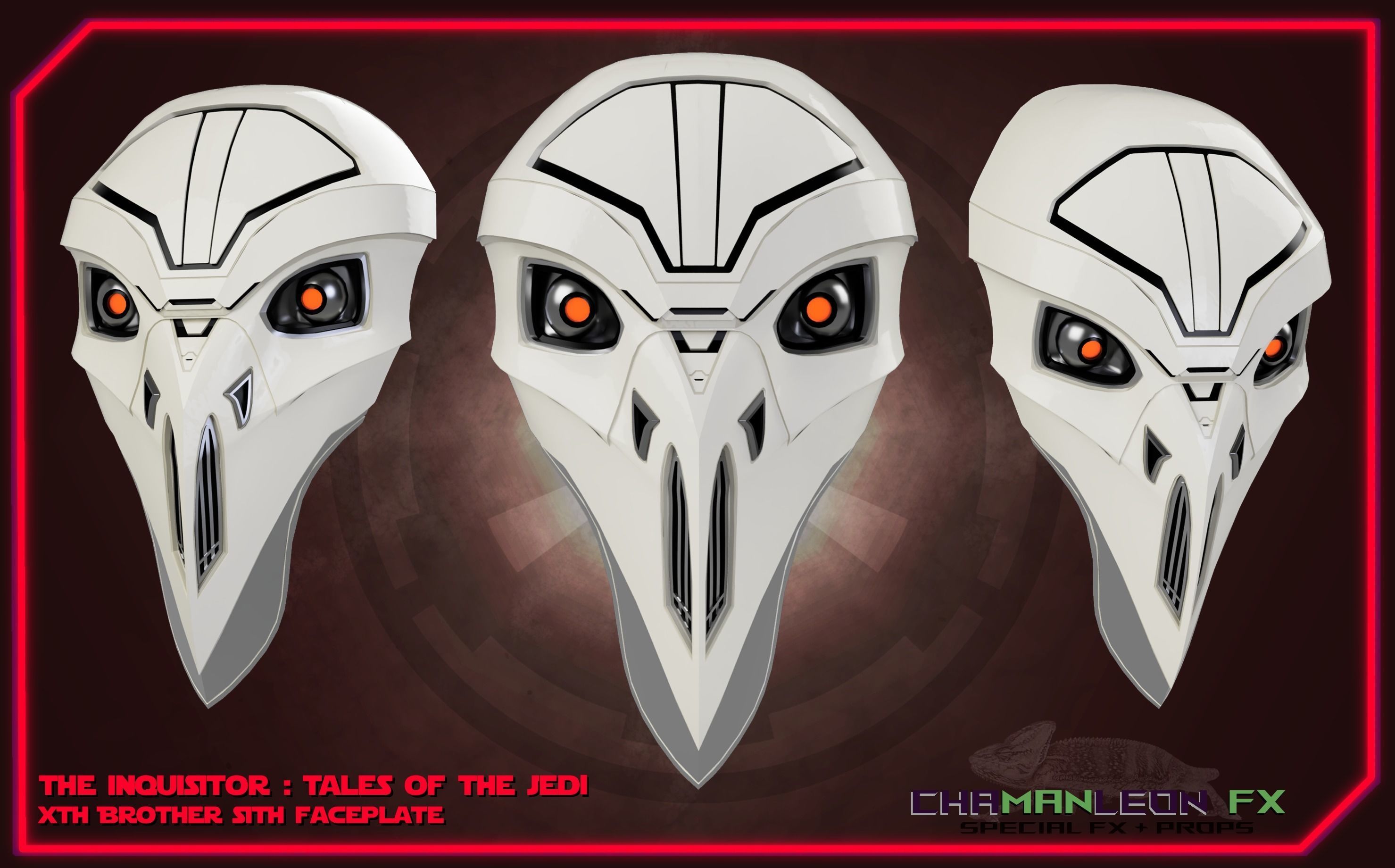 Inquistor Mask Xth Brother Mask of Inquisitor from Tales of the Jedi 3D model 3D ...