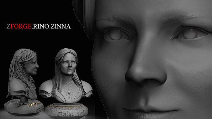 Galadriel Bust Ring of Power ready for 3d Print 3D model 3D printable ...