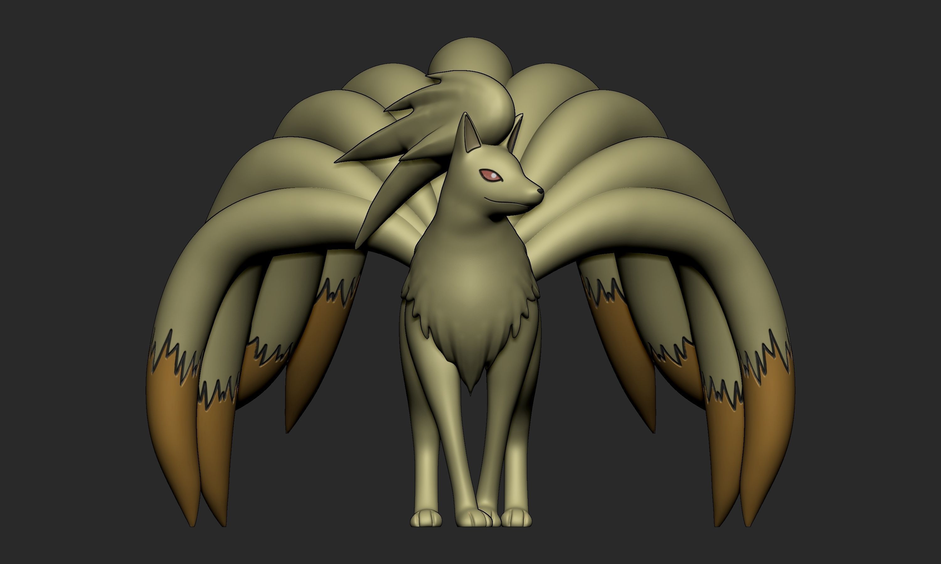 Pokemon - Ninetales with 2 poses 3D model 3D printable | CGTrader