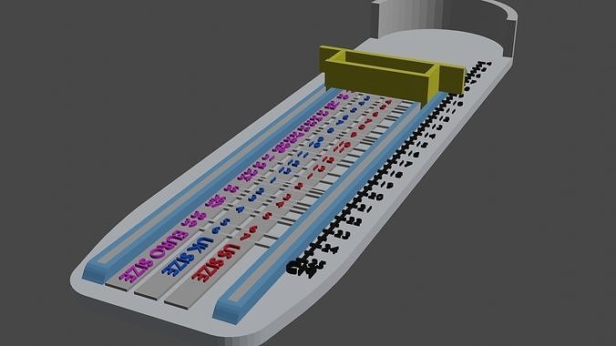 FOOT MEASUREMENT DEVICE FOR KIDS 3D model 3D printable | CGTrader
