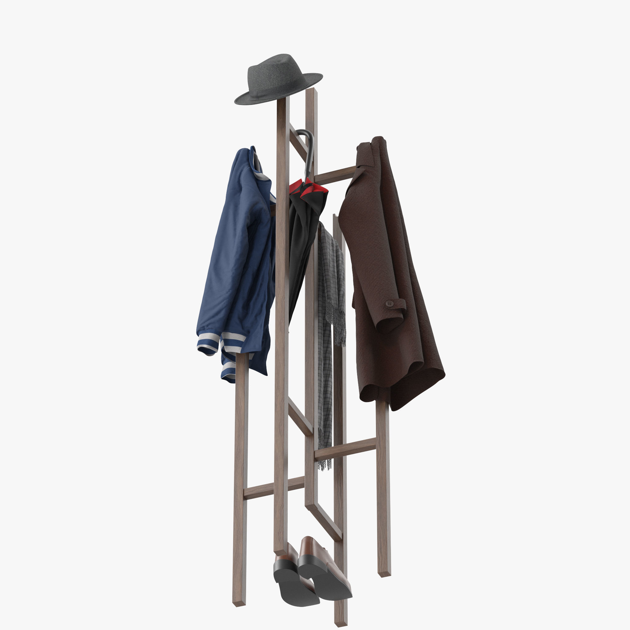 Atwood Coat Rack 3D model | CGTrader