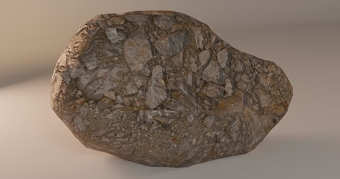 STYLIZED ROCK Low-poly 3D model