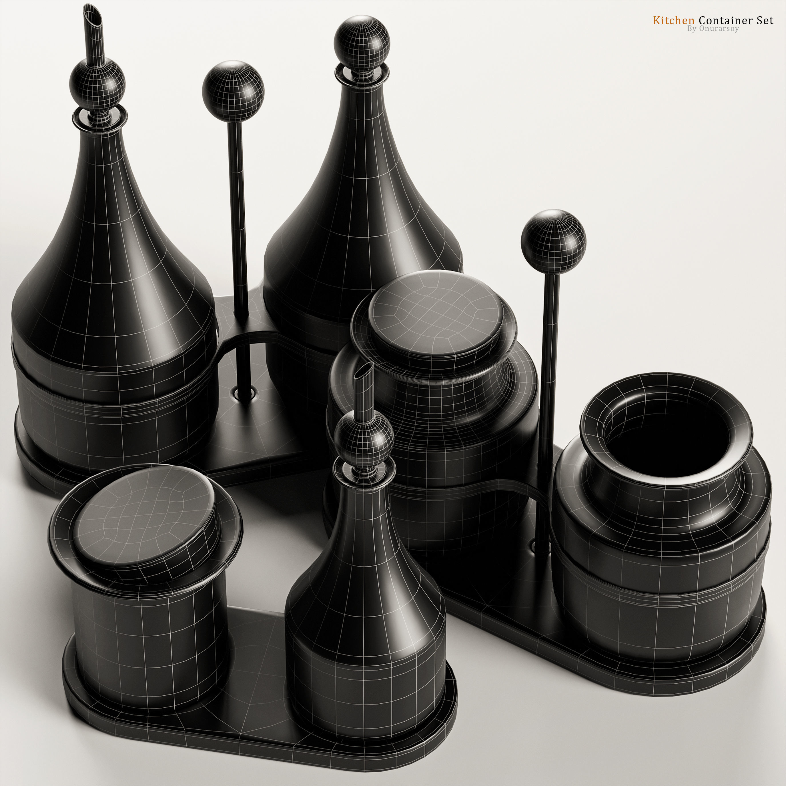 Ikea Krosamos Kitchen Container Set 3D model CGTrader