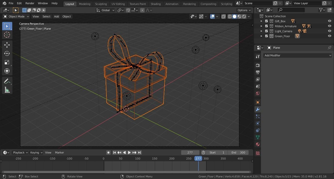 Animated Ribbon Bow 3D model animated rigged | CGTrader