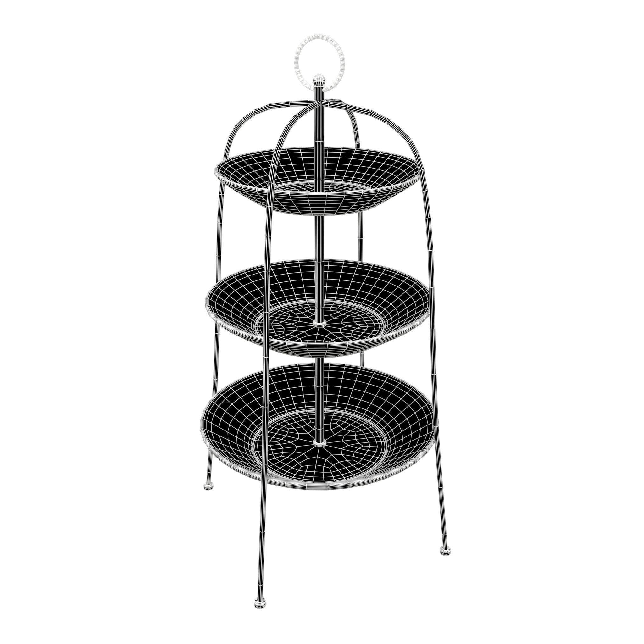 3D model Three Tier Cake Stand v2 003 VR / AR / lowpoly CGTrader