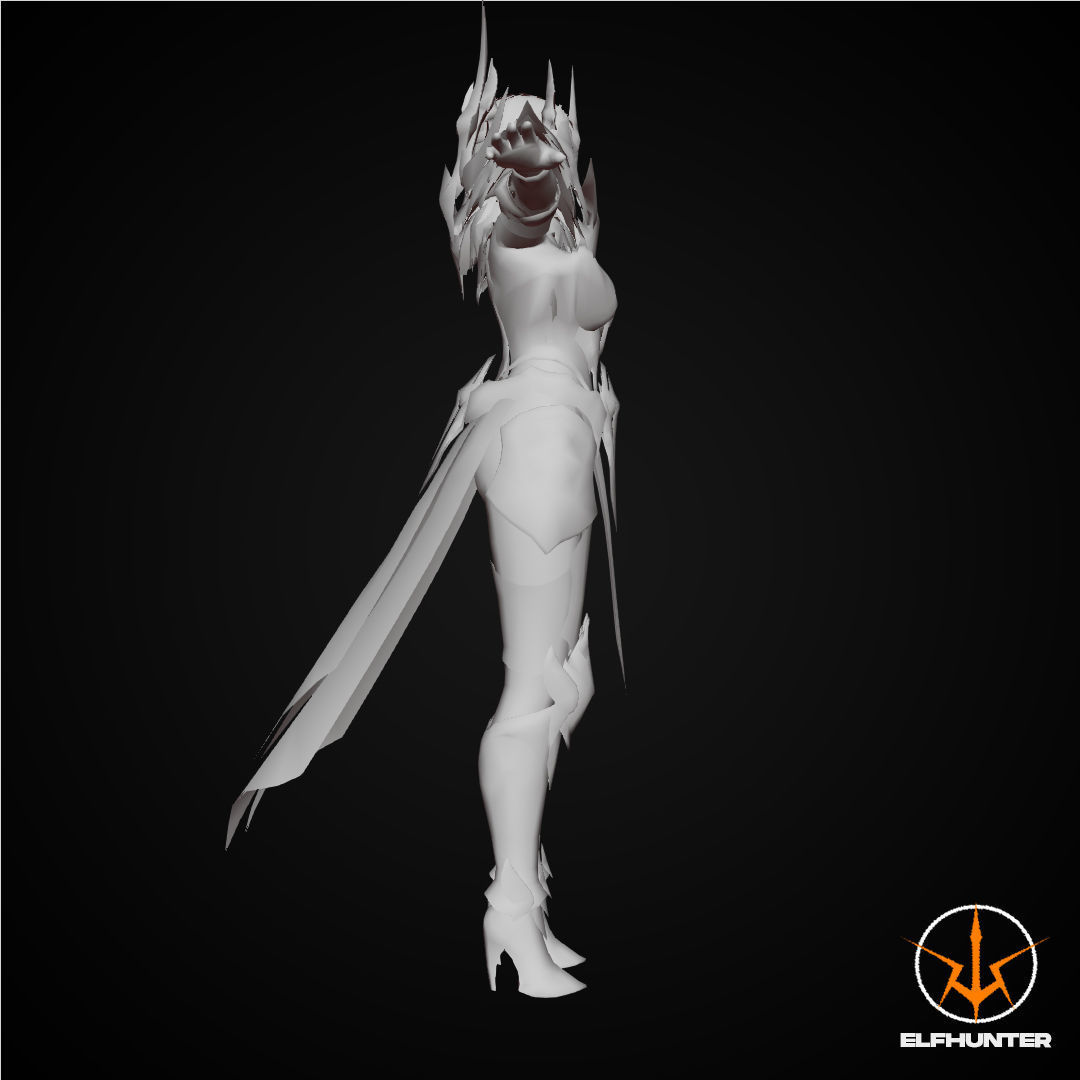 3D model EXCLUSIVE EDITION RIGGED CHARACTER ELF QUEEN DOMINANT VR / AR ...