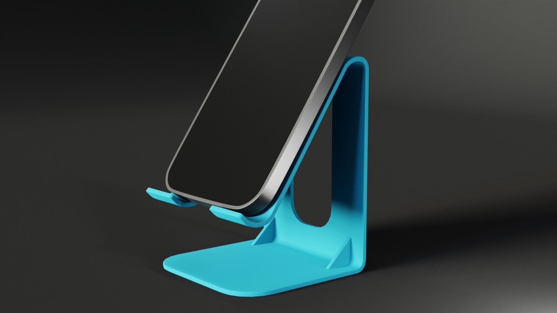 Sleek 3D Printable Phone Stand 3D model 3D printable CGTrader