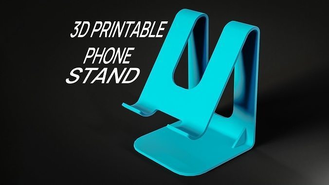 Sleek 3D Printable Phone Stand 3D model 3D printable | CGTrader