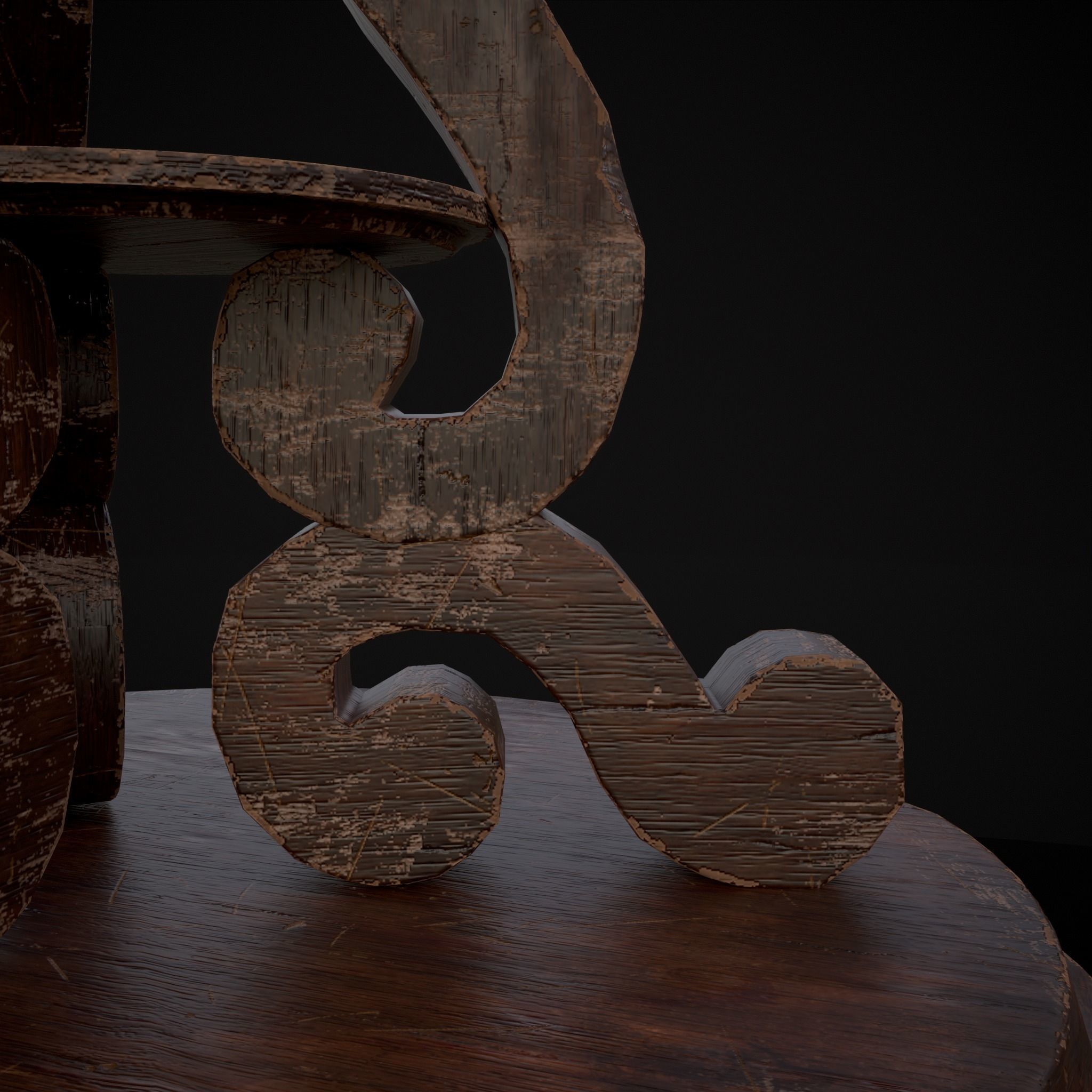 3D model Medieval Antique Three Legged Table VR / AR / low-poly | CGTrader