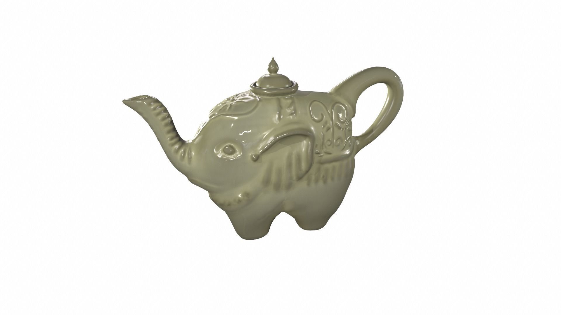 3D model Elephantshaped Teapot VR / AR / lowpoly CGTrader