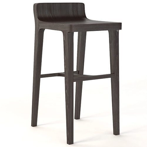 Emea Low Back Counter Stool 3D model animated CGTrader