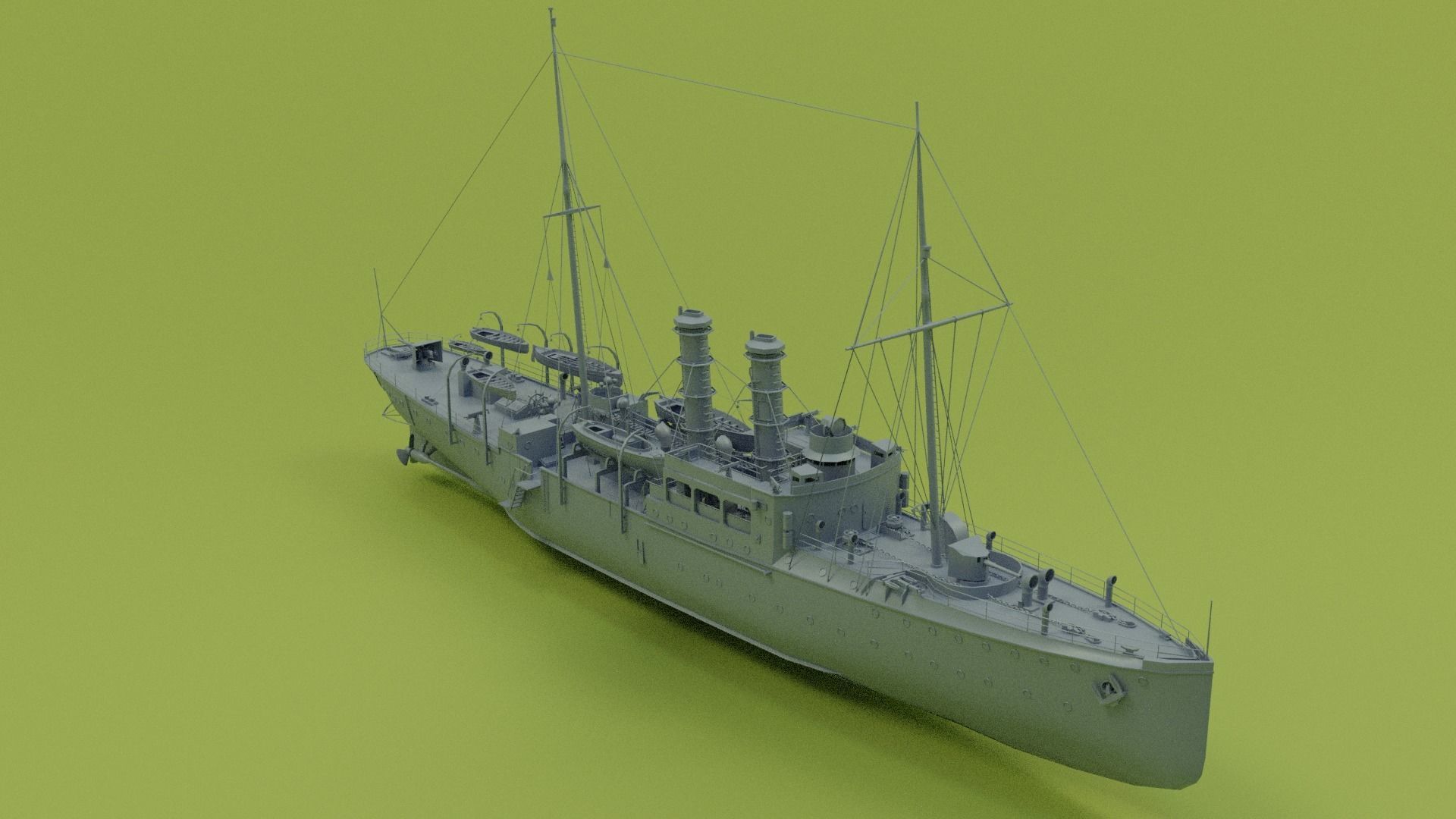 3D model Gunboat SMS Panther VR / AR / low-poly | CGTrader