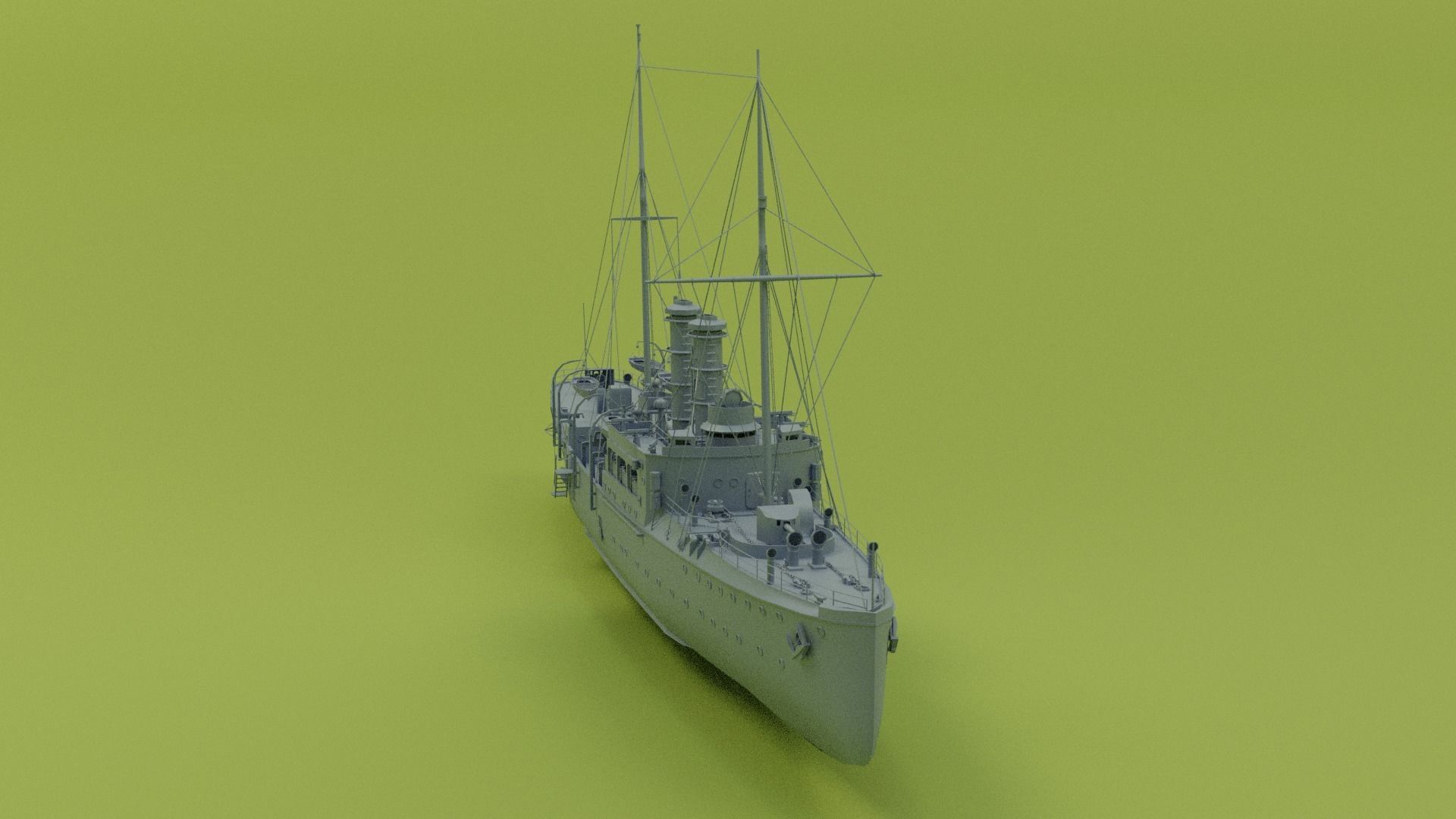3D model Gunboat SMS Panther VR / AR / low-poly | CGTrader