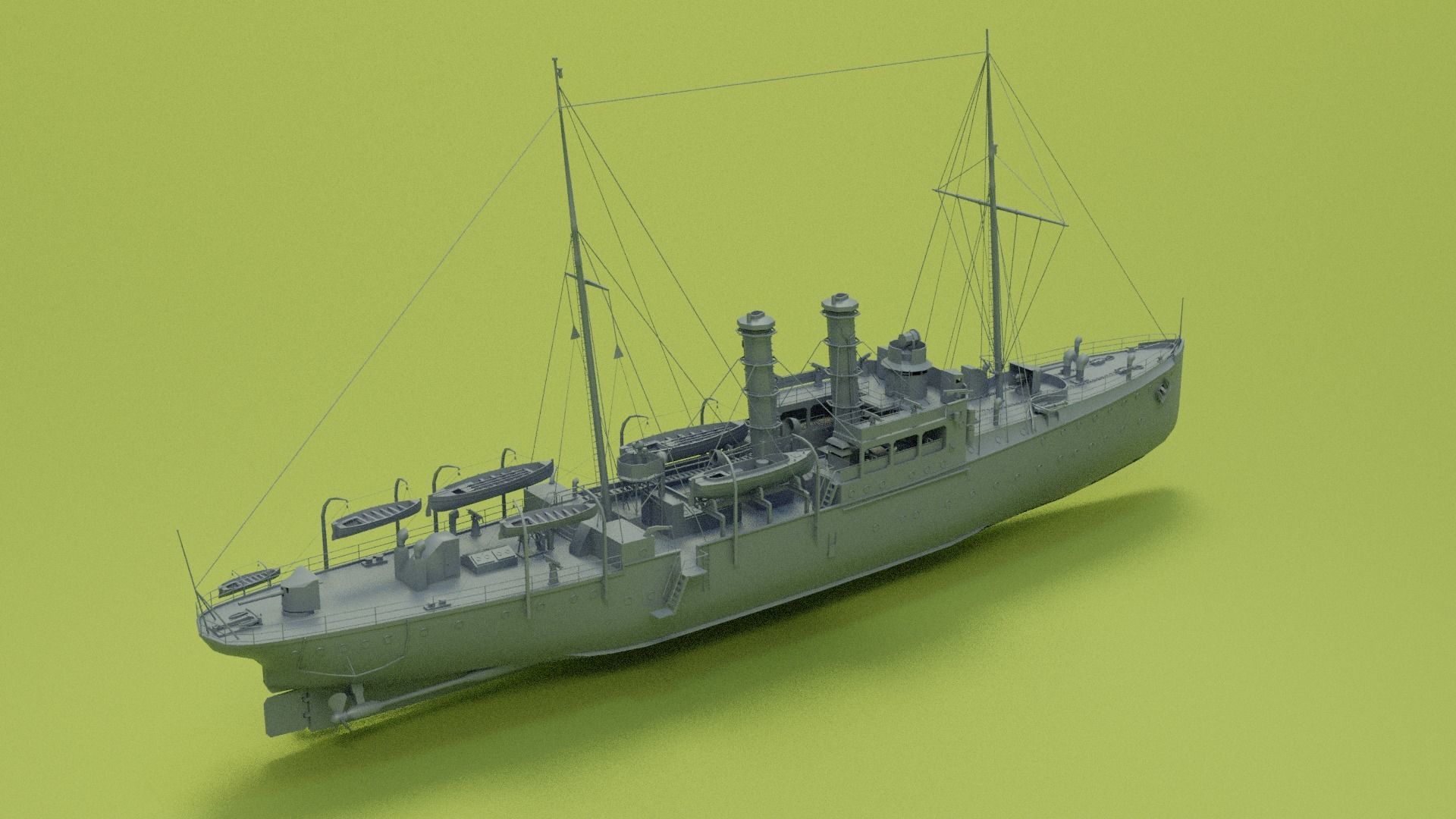 3D model Gunboat SMS Panther VR / AR / low-poly | CGTrader