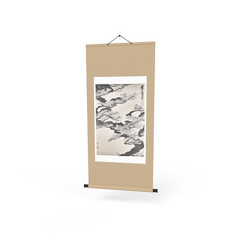 Hanging scroll 02 3D model 3D printable CGTrader