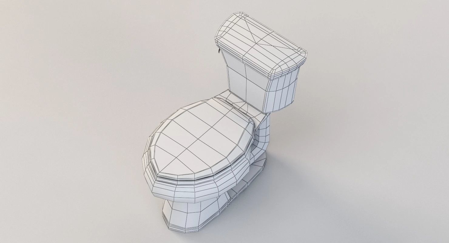 Kohler Highline K 3999 Comfort Height Toilet Commode with Lever 3D