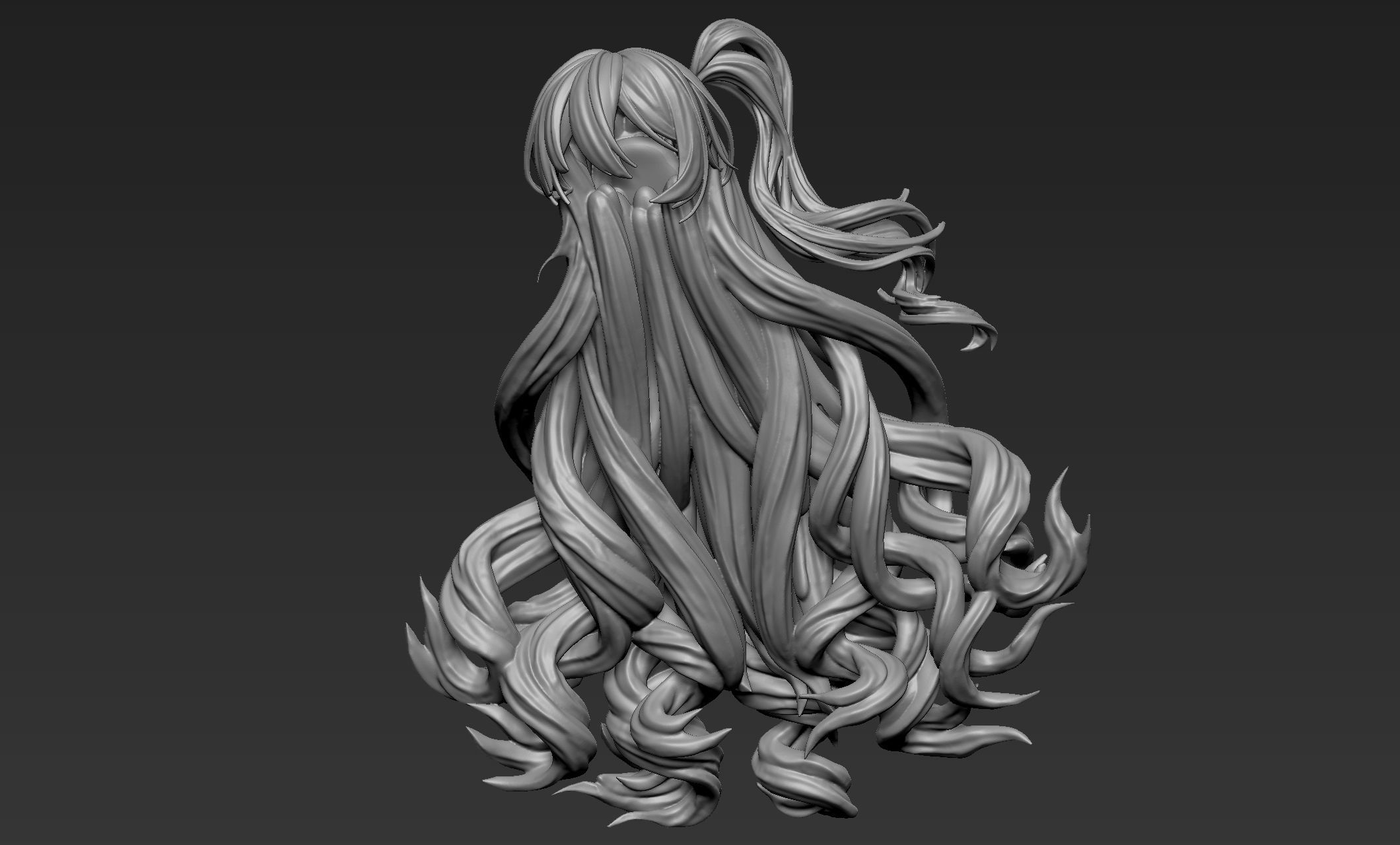 3d Printable Stylized Hair 3 3D model | CGTrader