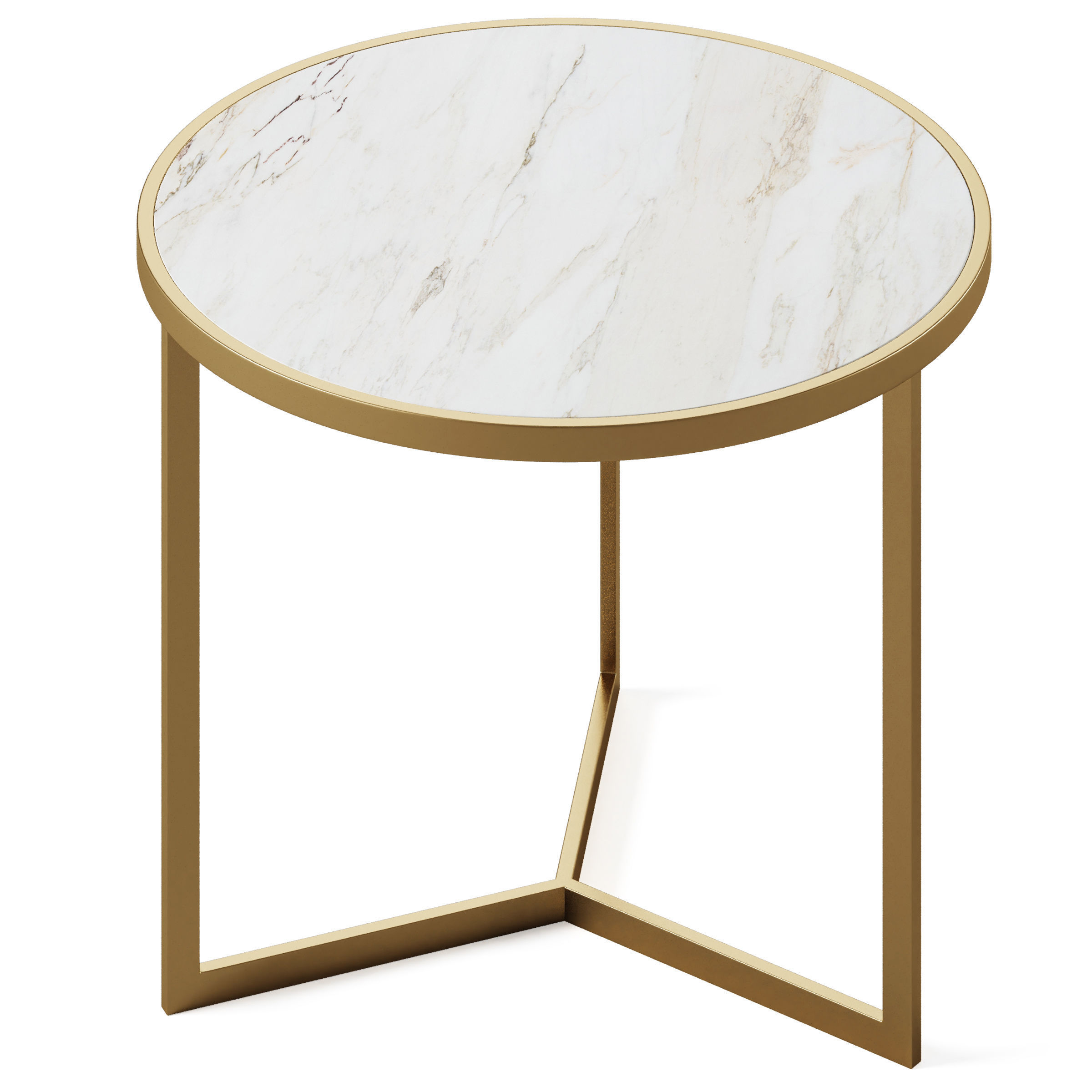 Coffee table with marble by GLASAR 3D model CGTrader