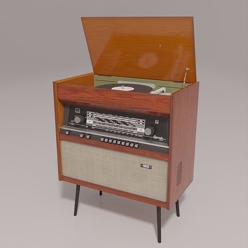 3D model Rigonda 102 Vintage soviet radiola VR / AR / low-poly | CGTrader