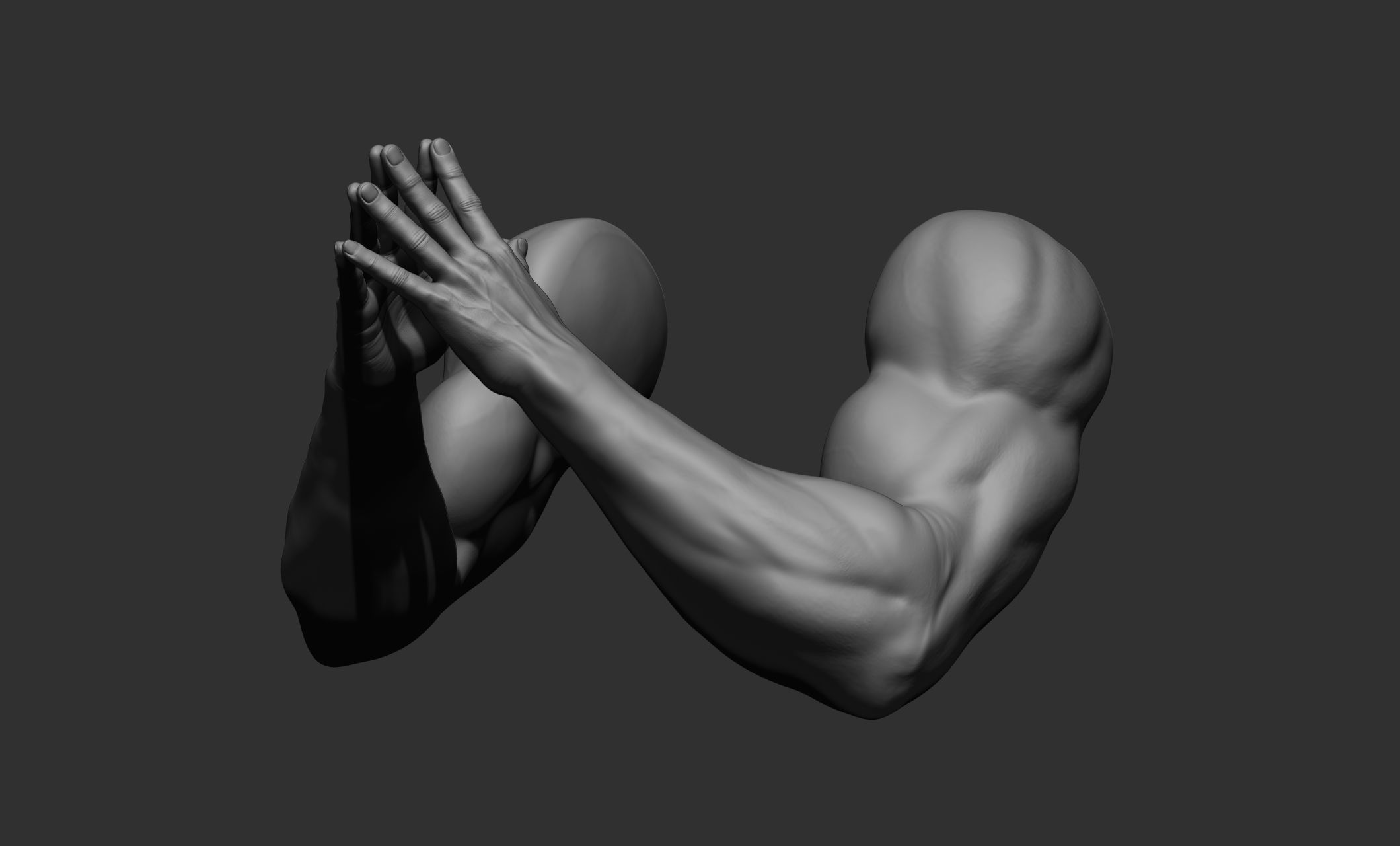 17 male arm poses 3D model CGTrader