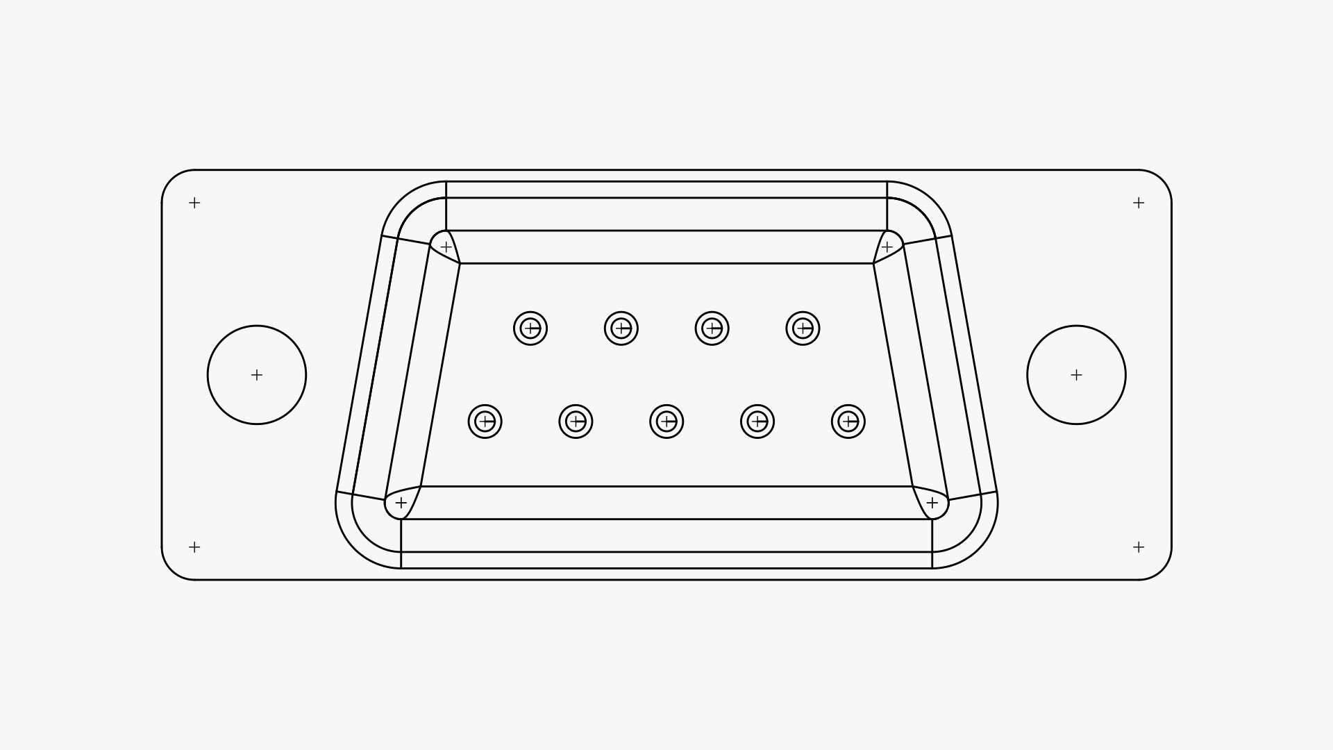 DB9 male connector through hole 3D model CGTrader