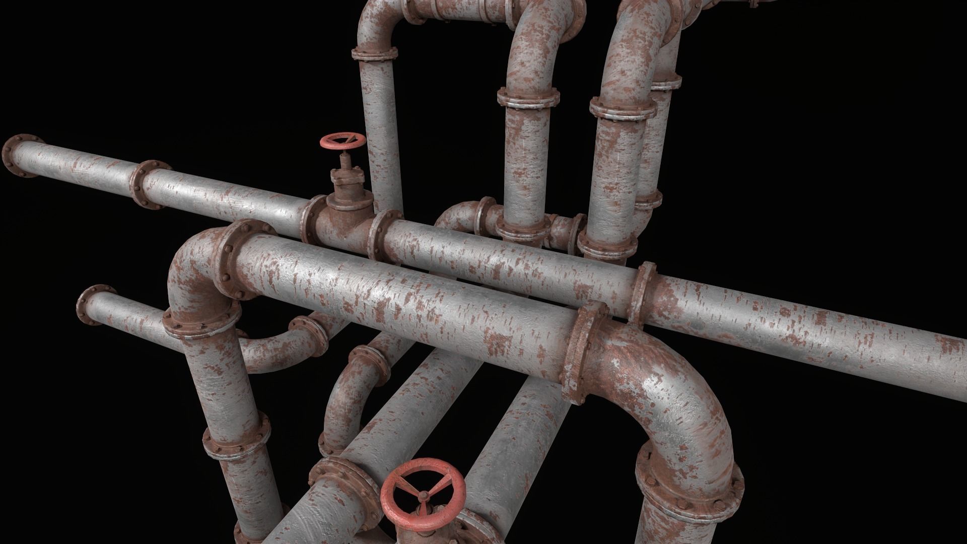 3D model Pipes modular industrial VR / AR / low-poly | CGTrader