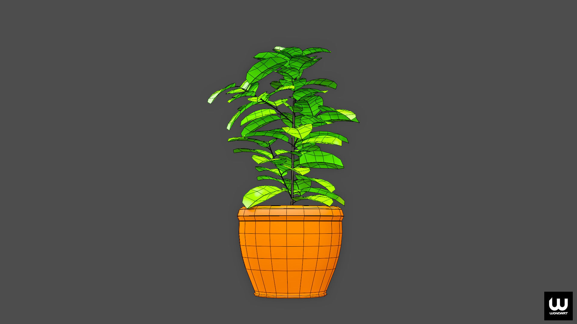 3D model Low poly 3D Pot Plant Game Ready Asset VR / AR / low-poly ...