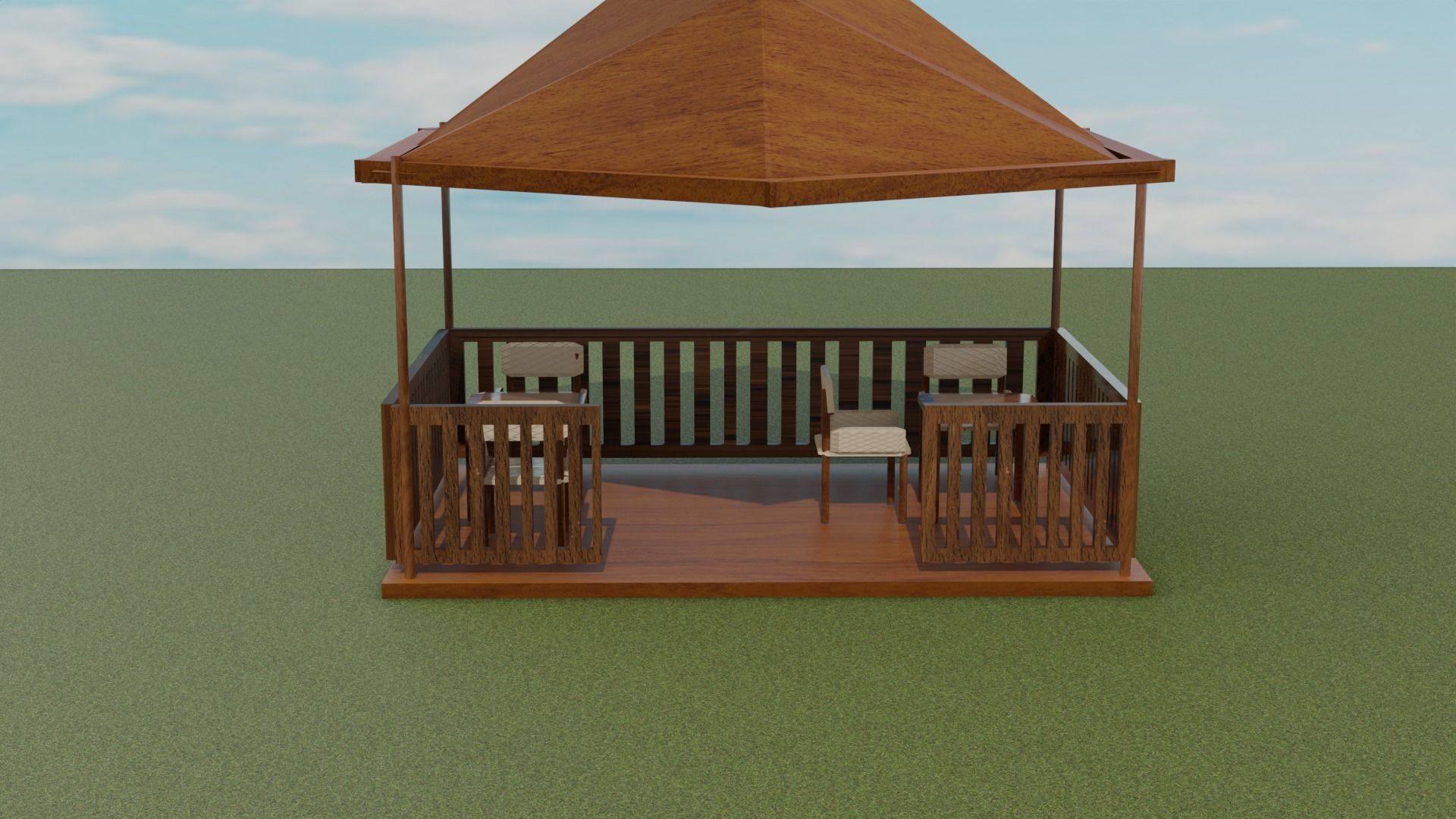 gazebo esterno 3D model CGTrader