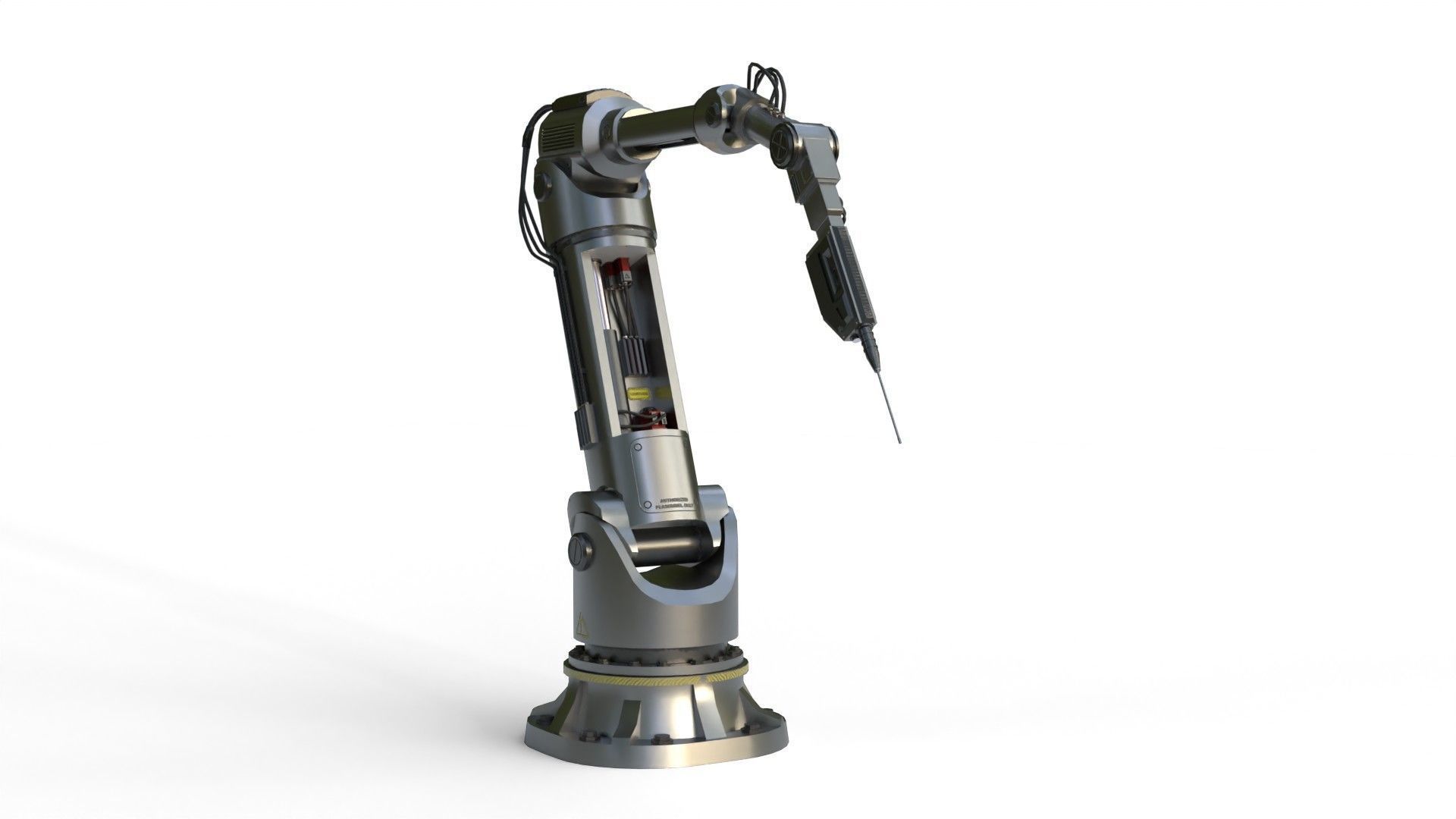 3D model Industrial Robotic Arm with Rigged and Animated VR / AR / low ...