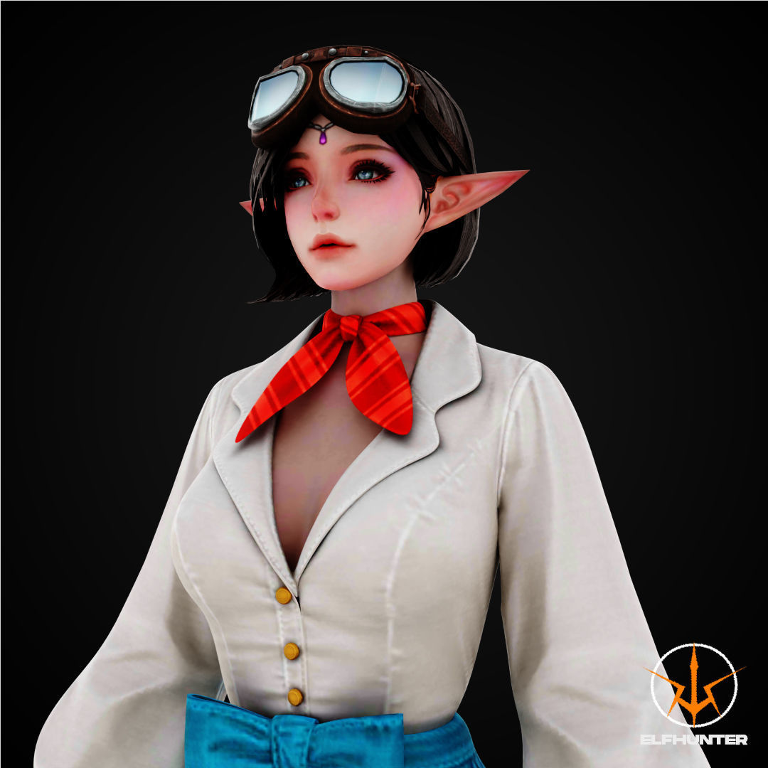3D model EXCLUSIVE EDITION RIGGED CHARACTER ELF HOLIDAY VR / AR / low ...