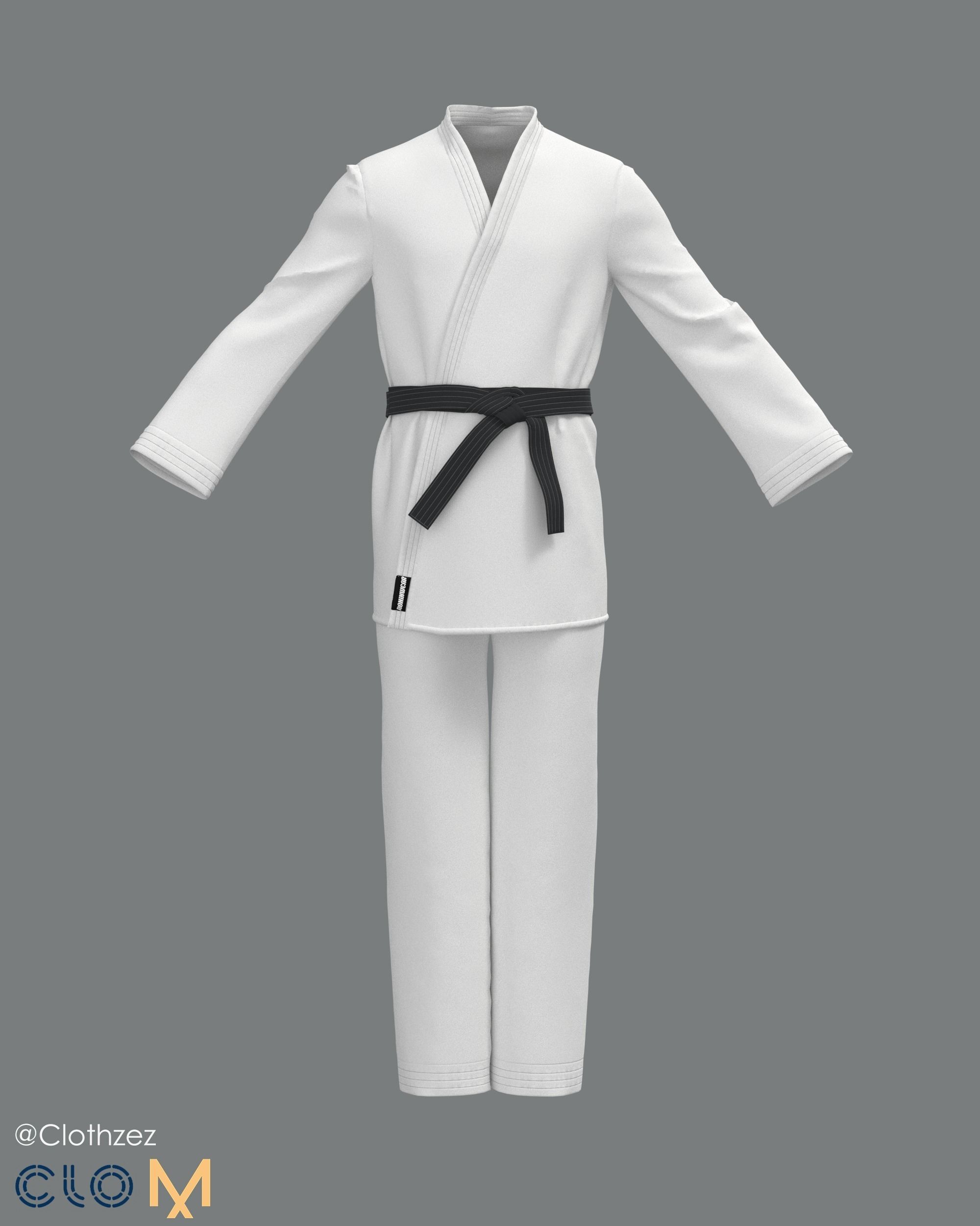 Karate Outfit 3D model CGTrader