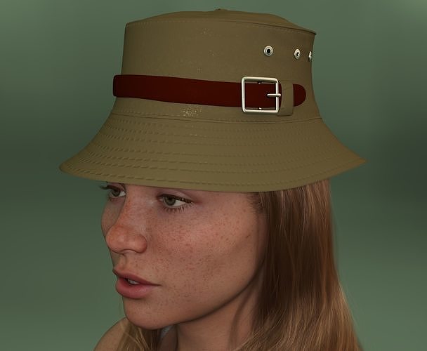 Belted Bucket Hat Package 3D model 3D printable CGTrader