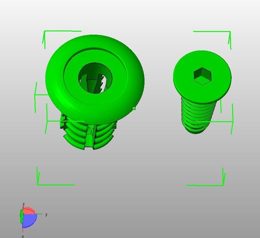 Retainer Blind Rivet Screw Type Version03 3D model 3D printable CGTrader