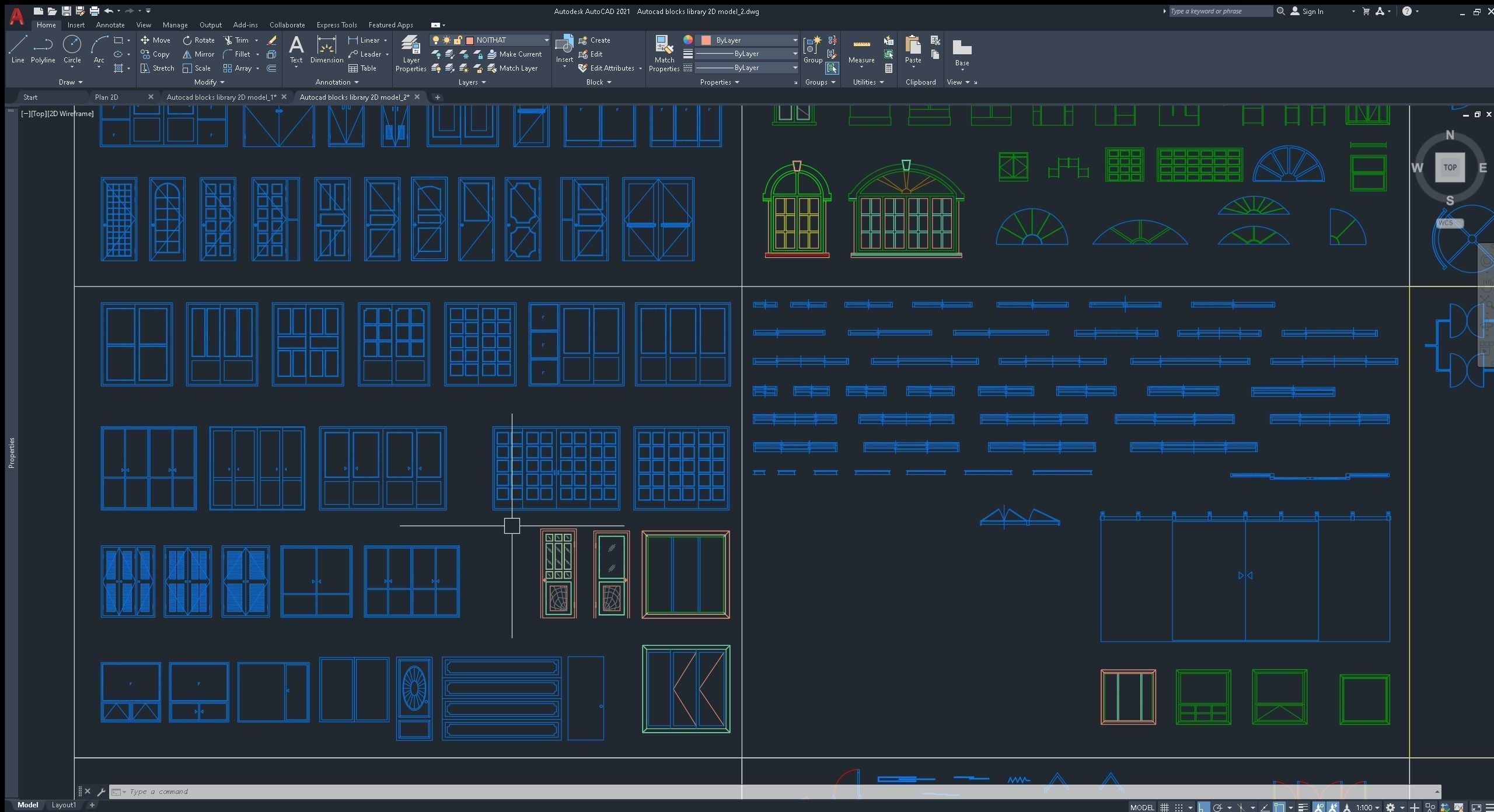 Autocad blocks library model 2D 3D model CGTrader