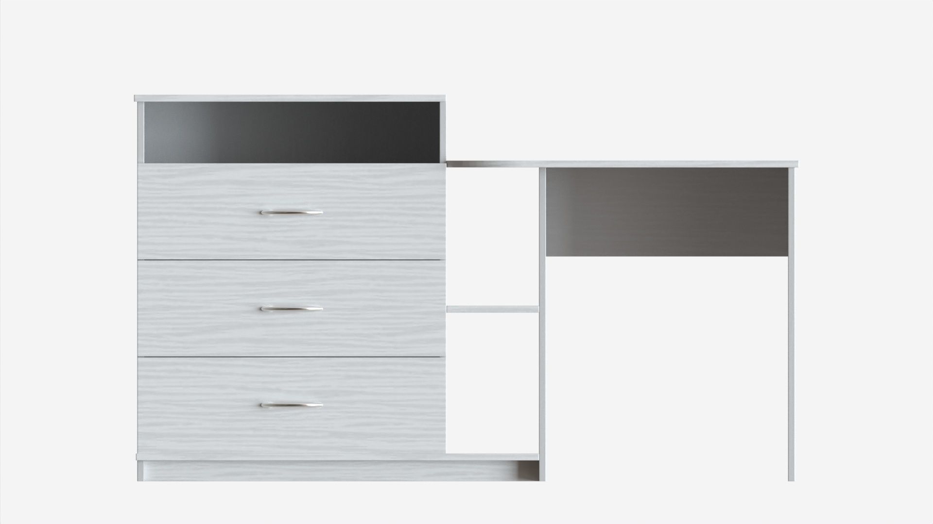 Media Dresser and Desk Combo 3D model CGTrader