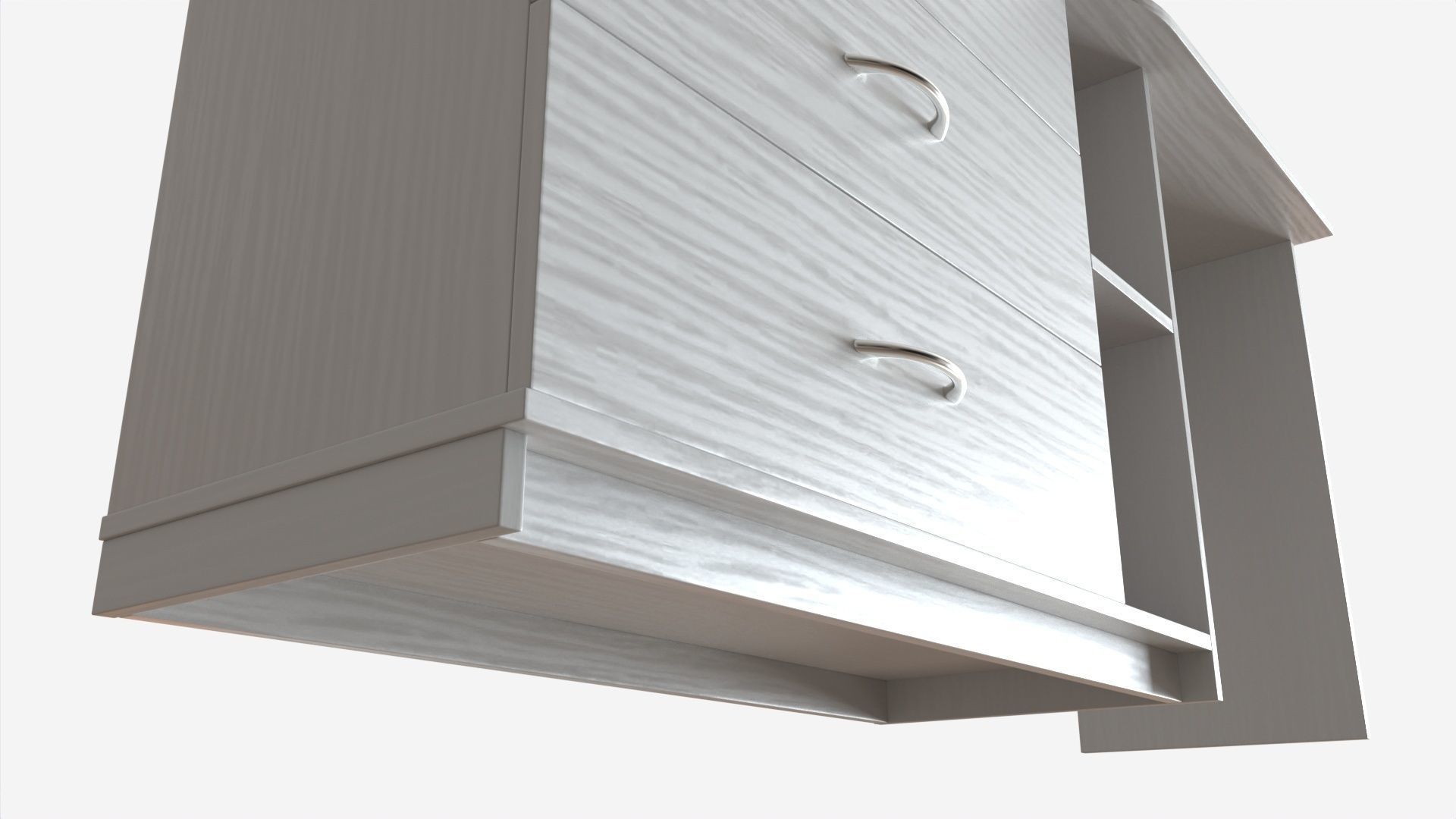 Media Dresser and Desk Combo 3D model CGTrader