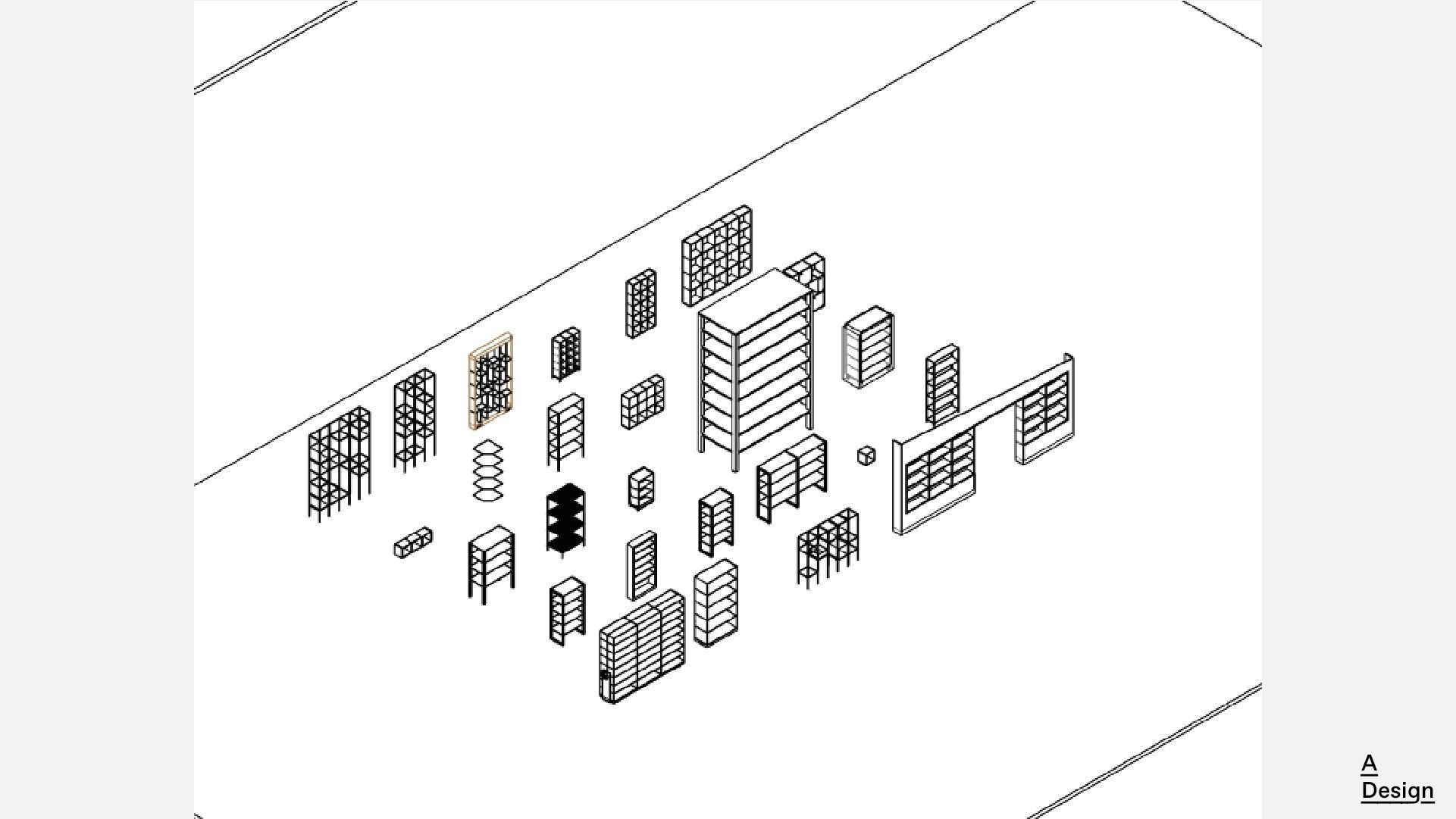 Shelving Pack of revit families 3D model CGTrader