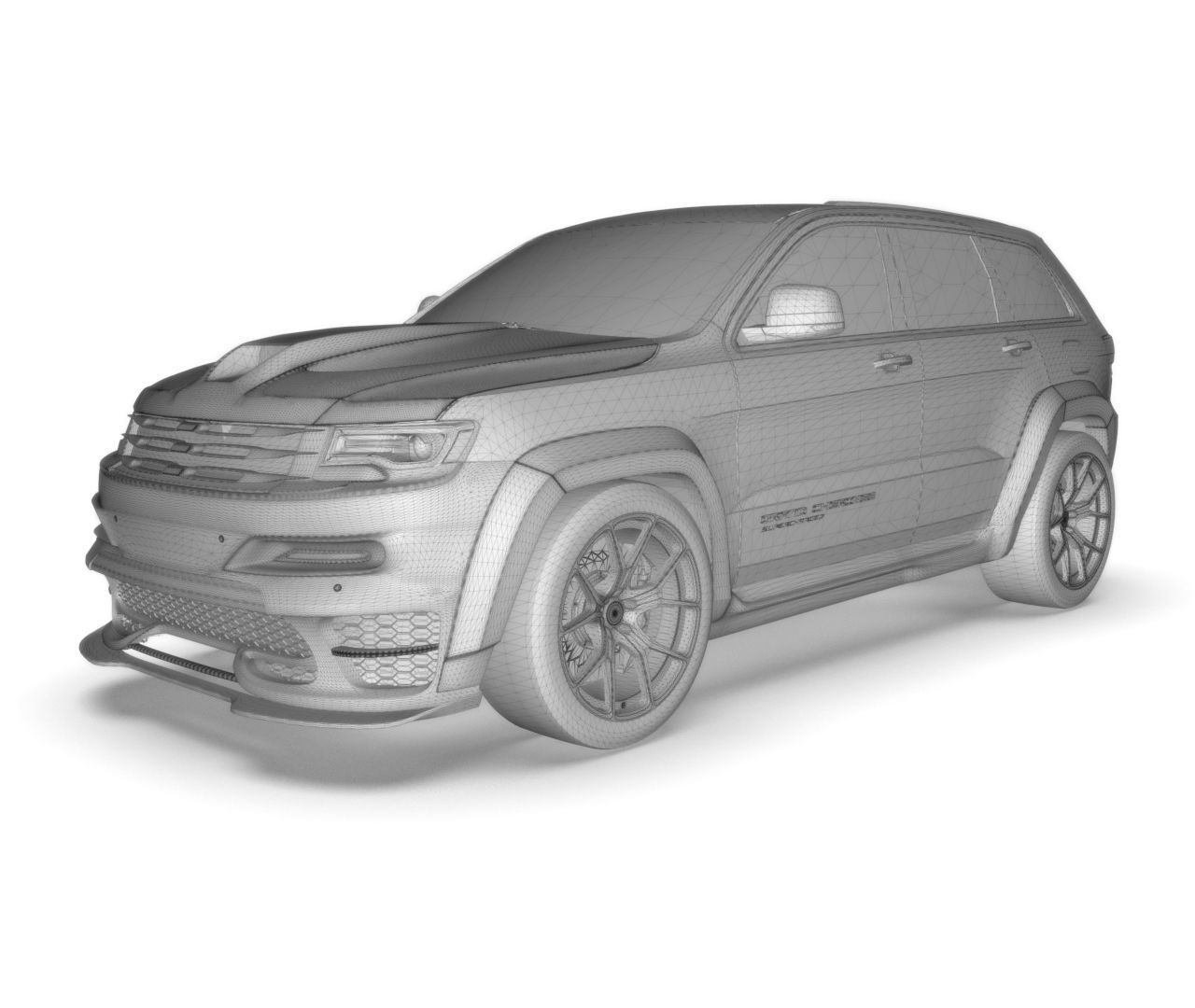 3D model Jeep Grand Cherokee TrackHawk Custom BodyKit VR / AR / low
