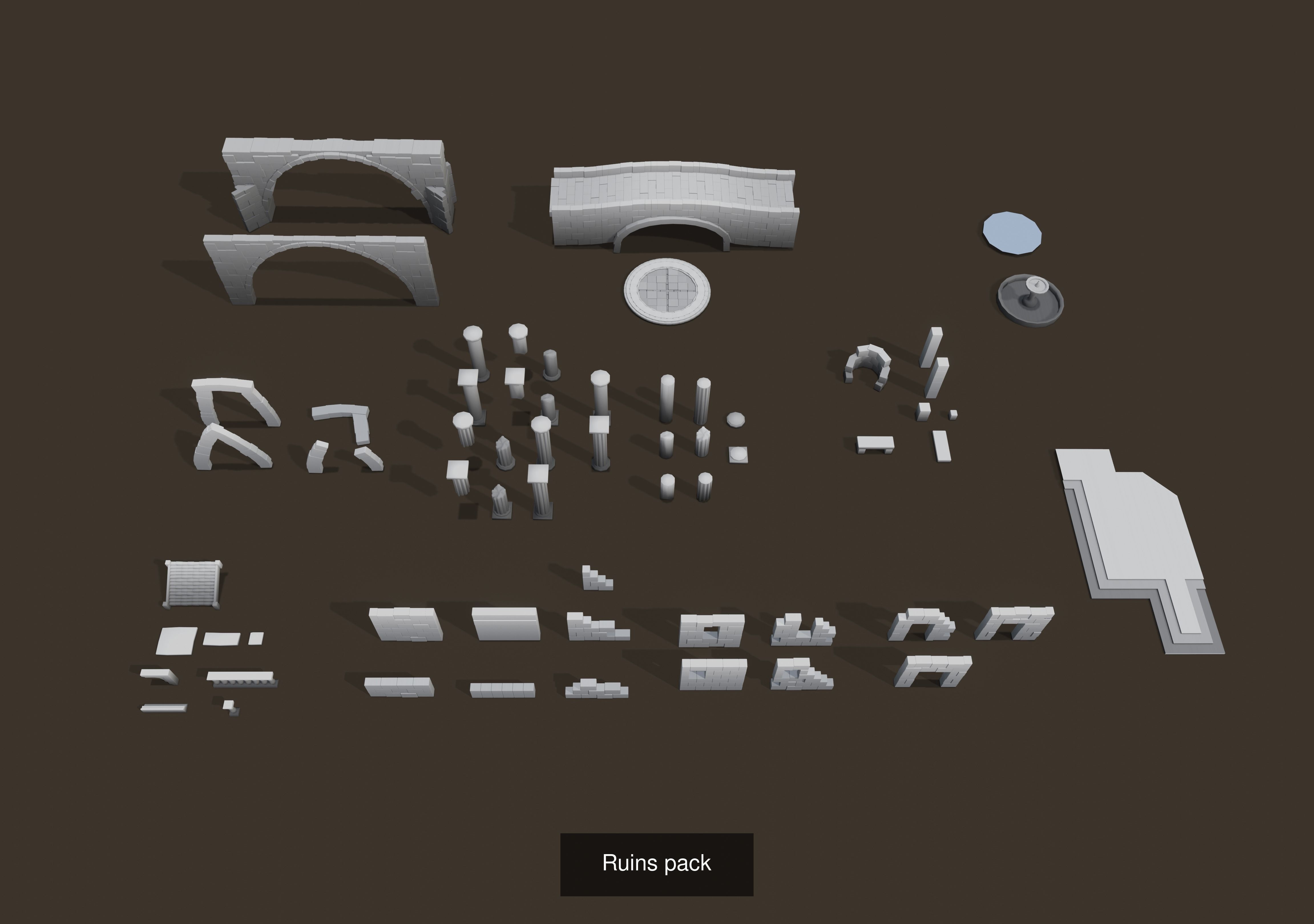 3D Model Collection Assets pack VR / AR / low-poly | CGTrader