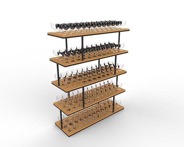 drink glass rack free VR / AR / lowpoly 3D model CGTrader