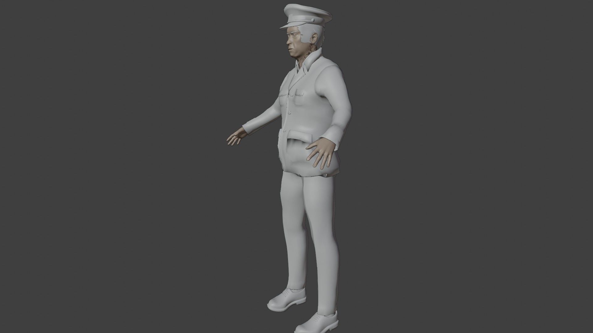 3D model Train Conductor Uniform VR / AR / lowpoly CGTrader