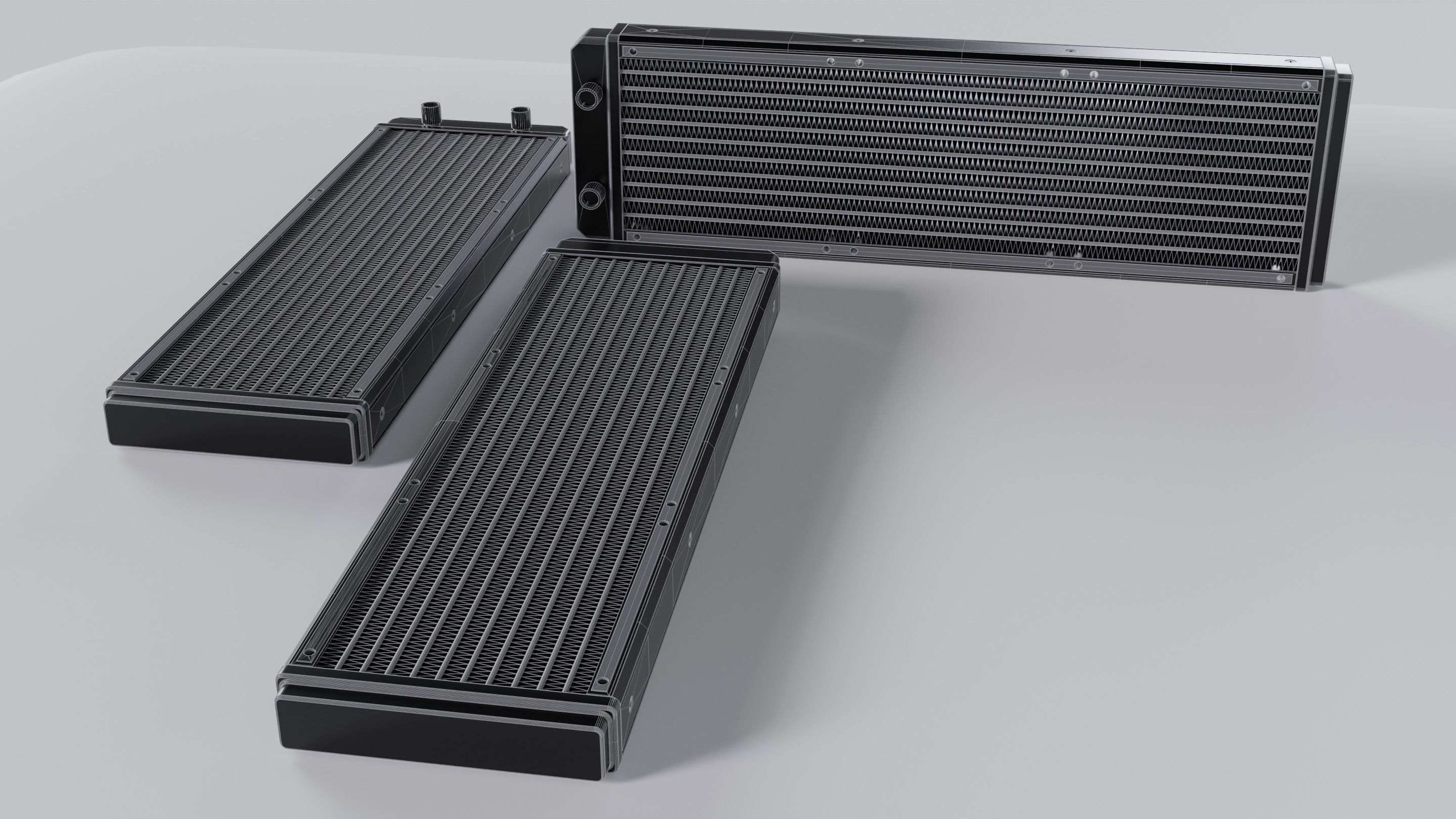 Water cooling radiator - 360 mm 3D model | CGTrader