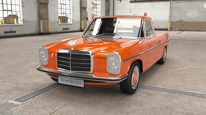 1972 model Mercedes Benz 220 D Pickup 3D model